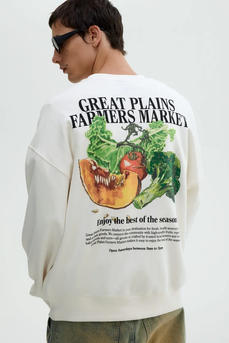 H&M Oversized Fit Printed sweatshirt