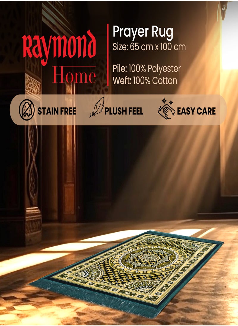 Raymond Raymond Home Prayer Mat Traditional Elegant prayer Rugs Janamaz Islamic Yarn Dyed Namaz Mat 650 GSM 4 MM Pile - (65 * 100 CM) Marron  - Image 4