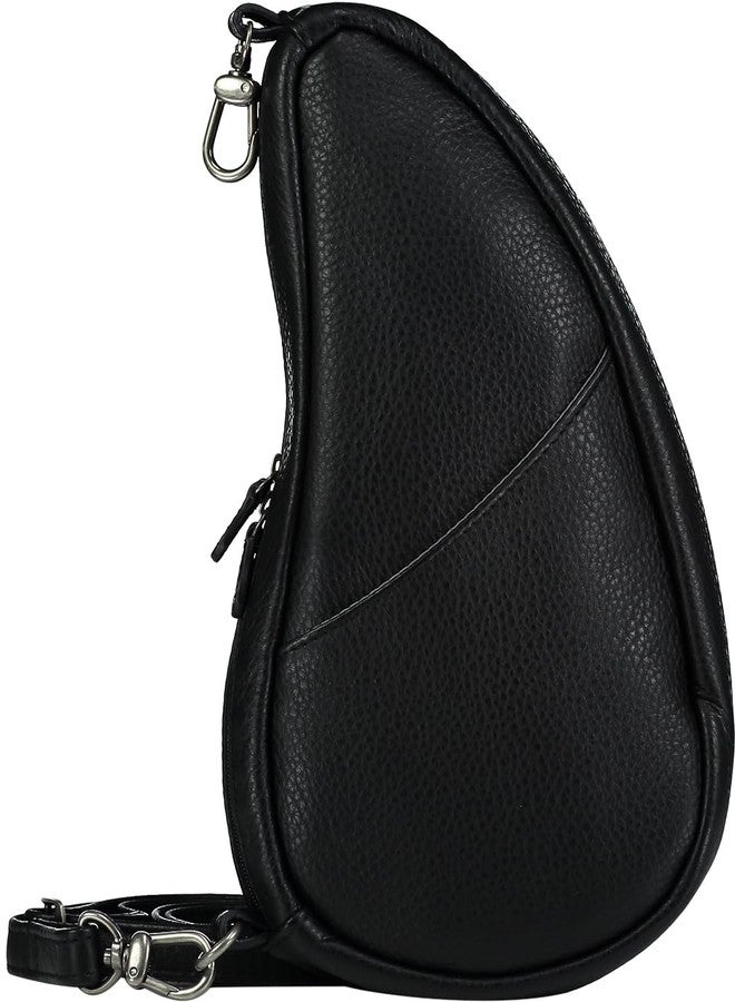 AmeriBag 10" Leather Crossbody Sling Baglett (Black) - Image 4