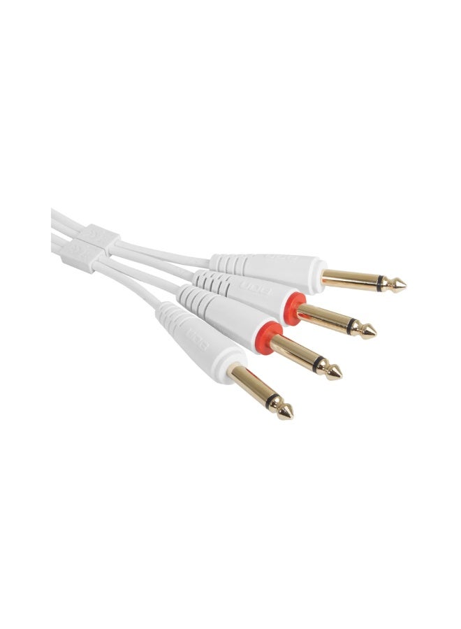 UDG Ultimate Audio Cable Set 1/4" Jack - 1/4" Jack, White, Straight, 3 m - Image 2
