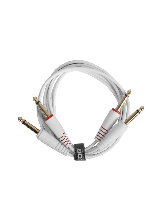 UDG Ultimate Audio Cable Set 1/4" Jack - 1/4" Jack, White, Straight, 3 m - Image 1