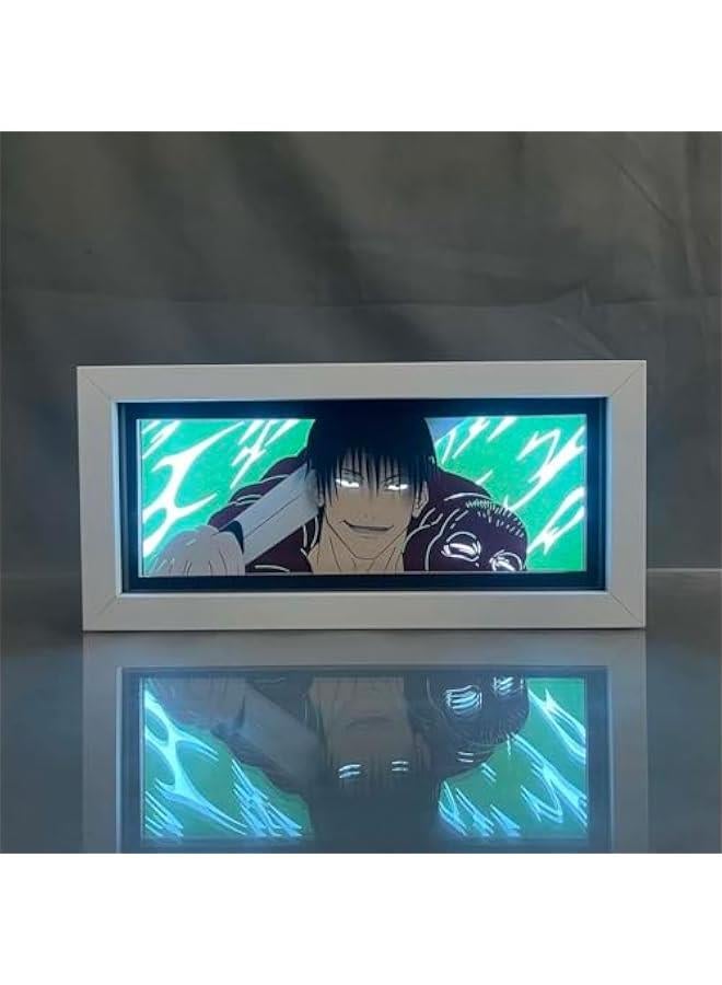 جهاز إضاءة من الورق على شكل شخصية أنمي "فوشيغورو ميغومي" مع تقنية القطع الورقي، صندوق ظل ثلاثي الأبعاد مع إطار، مصباح LED ليلي بتغيرات لونية 16، مناسب لتزيين غرفة النوم - Image 1