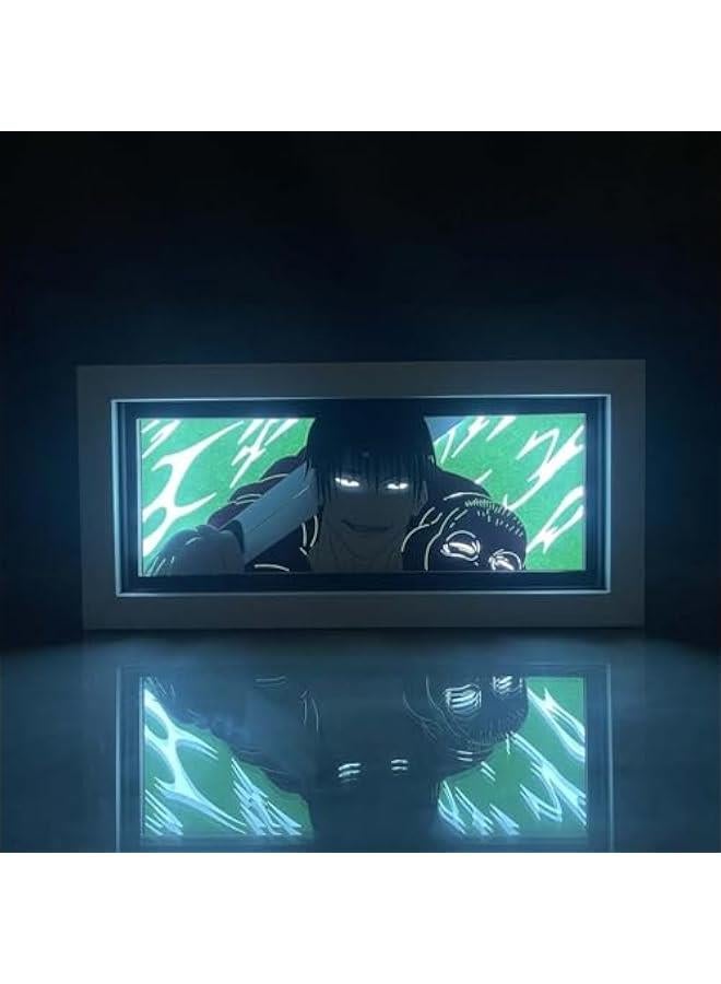 جهاز إضاءة من الورق على شكل شخصية أنمي "فوشيغورو ميغومي" مع تقنية القطع الورقي، صندوق ظل ثلاثي الأبعاد مع إطار، مصباح LED ليلي بتغيرات لونية 16، مناسب لتزيين غرفة النوم - Image 2