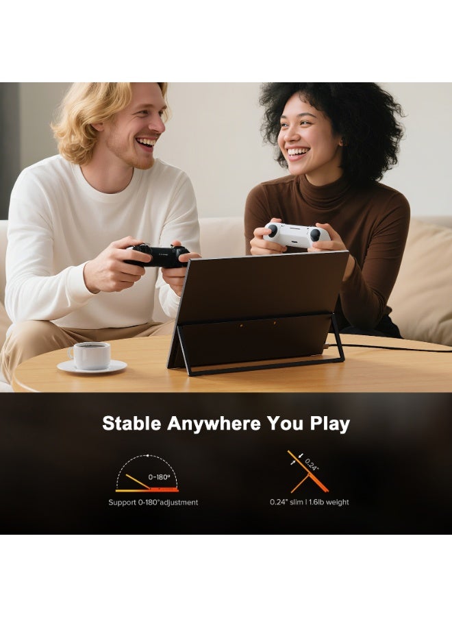 UPERFECT Portable Gaming Monitor Uperfect 16" 240HZ 2K QHD 2560*1600P IPS USB C & Mini HDMI Port Second Screen for Laptop/Phone/Game Console, VESA Mountable - Image 4