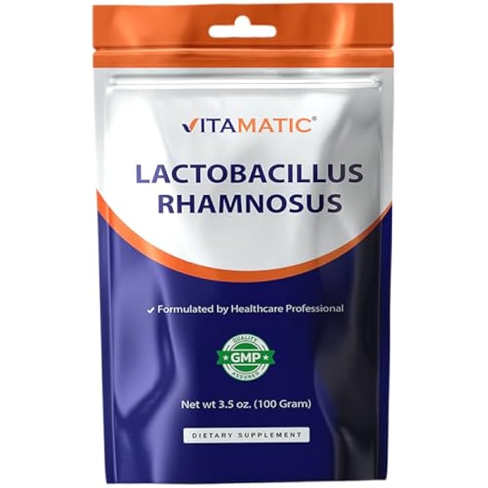 Vitamatic Lactobacillus Rhamnosus Probiotic Powder - Digestive Health Support - 100 Gram (3.5 OZ) - 100 Servings - Image 1