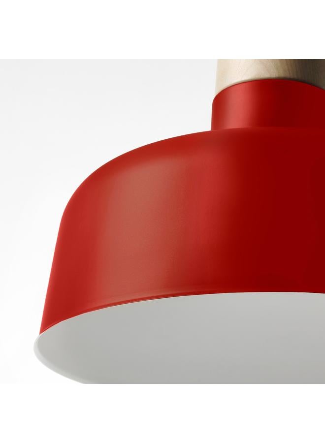 Zaboon Pendant lamp, red/birch, 36 cm - Image 4