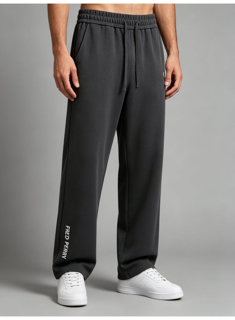 Fred Perry stereo logo straight wide-leg pants for men and women loose casual folding movement pants. - Image 1