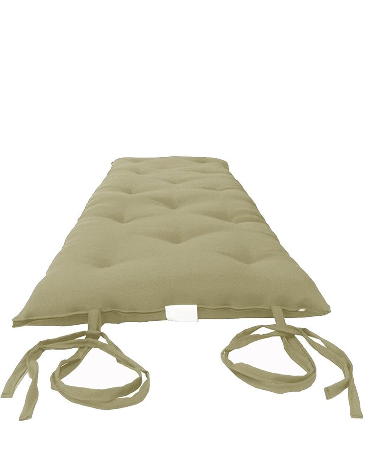 INDIAN DECOR INDIAN DECOR 80369 Futon Furniture Queen Size Black Cotton/Foam/Polyester Traditional Floor Rolling Futon Mattresses, Yoga Meditation Mats, Beds 3 x 45 x 80 - Grey  - Image 1