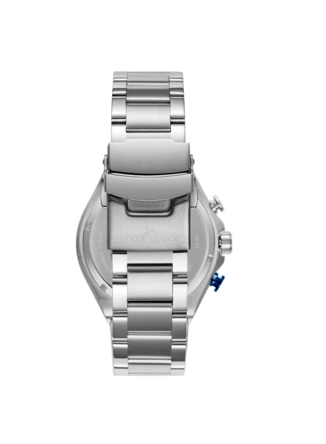 TORNADO Men's Multi Function Display Watch With Silver Stainless Steel Strap - T24104-SBSN