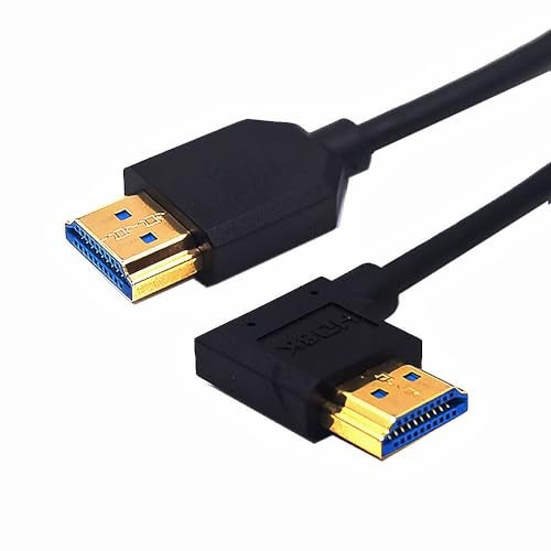 Kework 4ft HDMI 8K@60Hz Coiled Cable, 90 Degree Left Angle HDMI 2.1 Male to Male Adapter Shield Spring Spiral Cord, Ultra HD - Image 2