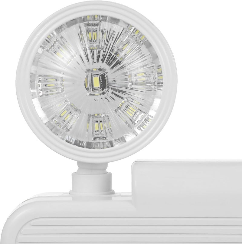 مصباح طوارئ LED عالي السطوع مع بطارية احتياطية تدوم ساعة واحدة، مناسب لاستخدامه في الممرات والسلالم في حالات انقطاع التيار الكهربائي. يتميز بسهولة التركيب على الجدار ويوفر إضاءة طارئة متعددة الاستخدامات للمنزل. - Image 4