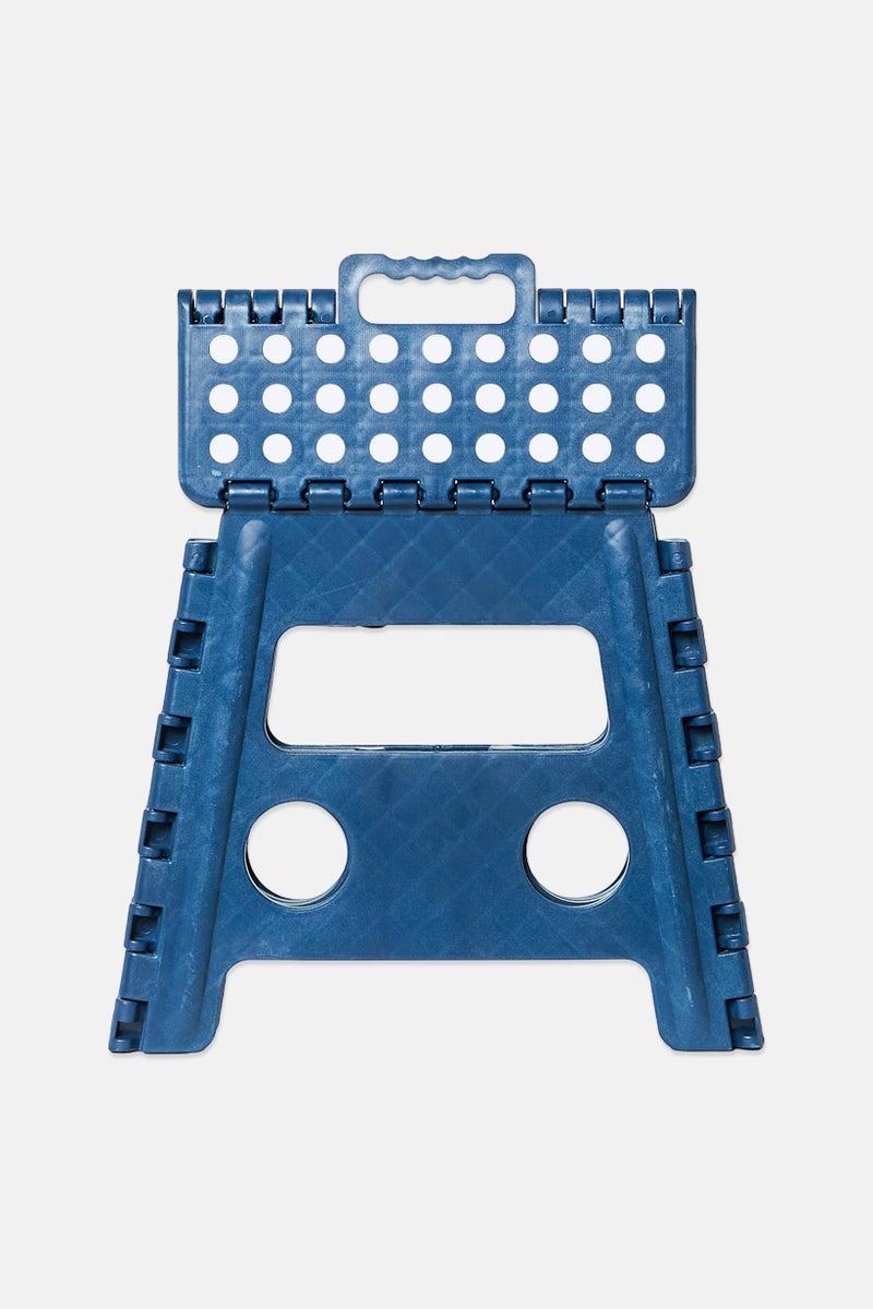 Farberware Plastic 16 Inch Folding Step Stool With Handle, Navy - Image 2