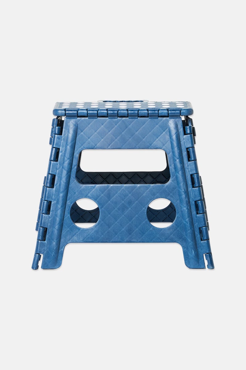 Farberware Plastic 16 Inch Folding Step Stool With Handle, Navy - Image 3
