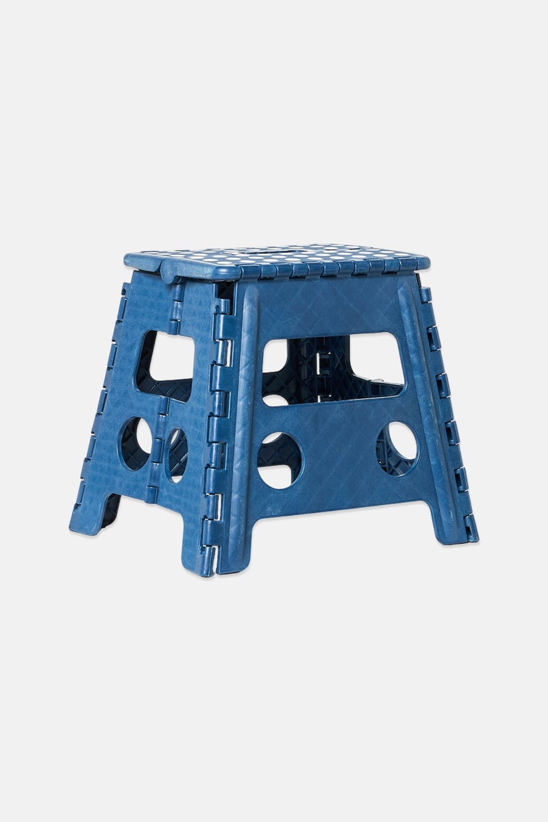 Farberware Plastic 16 Inch Folding Step Stool With Handle, Navy - Image 4
