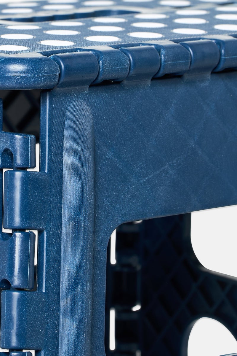 Farberware Plastic 16 Inch Folding Step Stool With Handle, Navy - Image 5