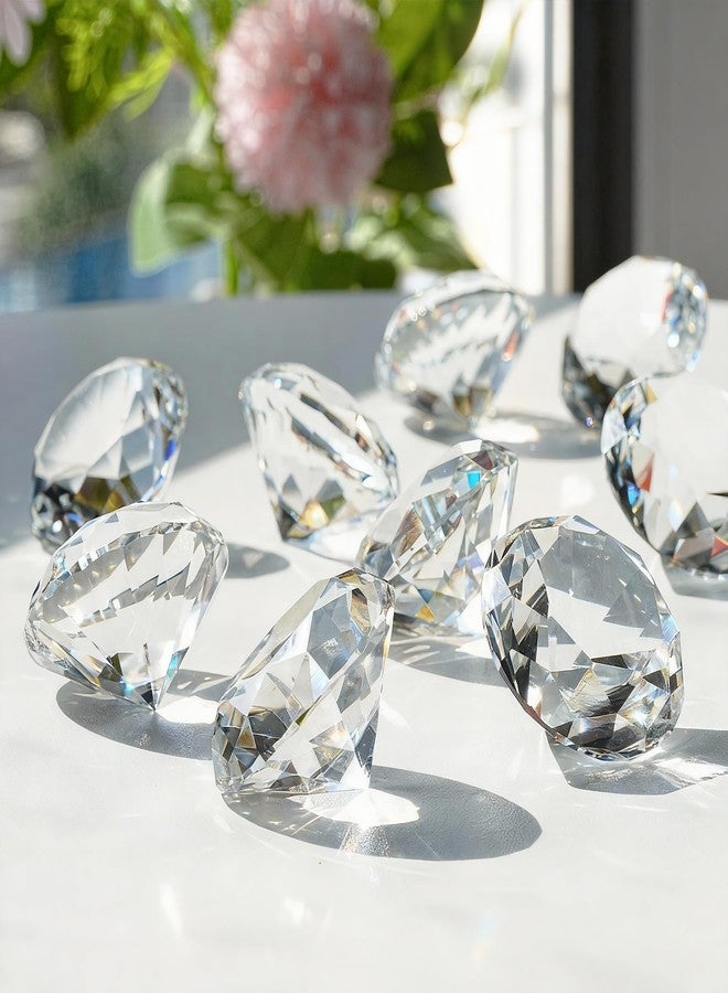 QFkris 20mm (0.8in) Crystal Diamond Jewel Home Decor, Wedding Table Decoration, Glass Paperweight Pack of 36 (clear) - Image 2