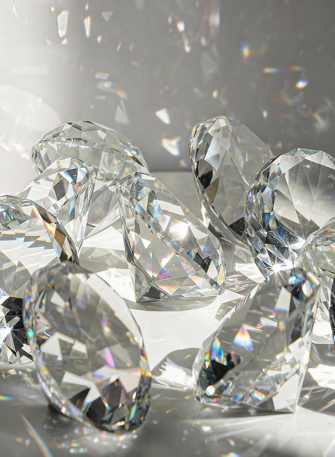 QFkris 20mm (0.8in) Crystal Diamond Jewel Home Decor, Wedding Table Decoration, Glass Paperweight Pack of 36 (clear) - Image 3