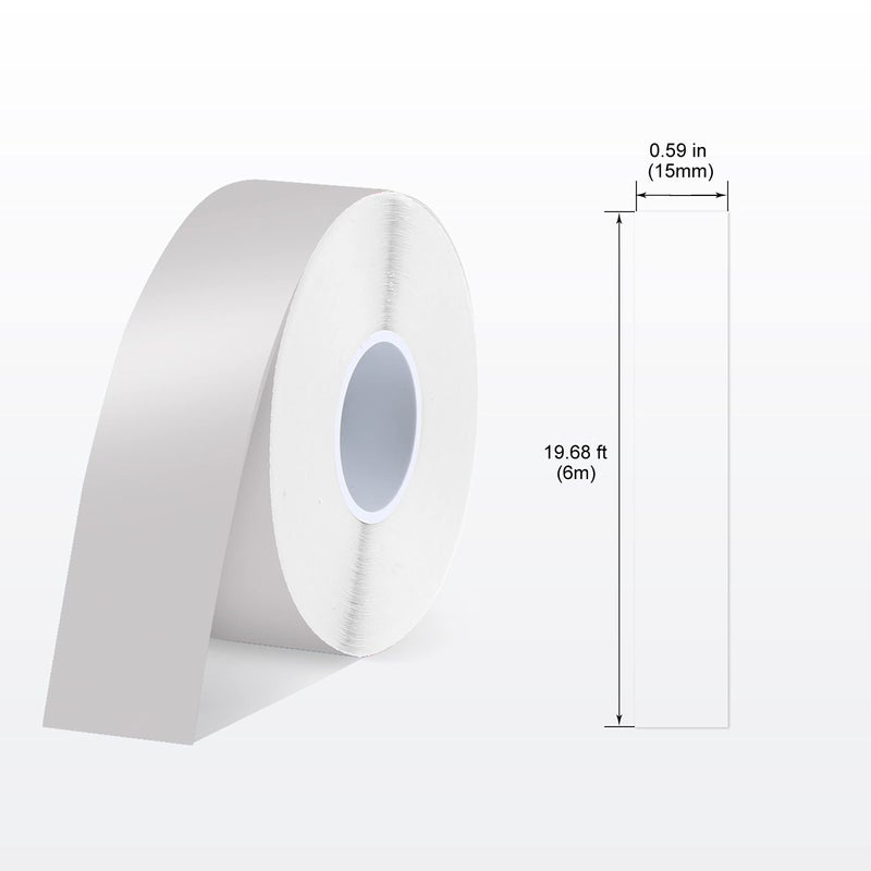SUPVAN Label Maker Tape SUPVAN E10 Adapted Label Print Paper Refill Size Continous 0.59inx19.68ft Thermal Laminated Waterproof Self-Adhesive Multipurpose Labeling Tape Replacement - Image 2