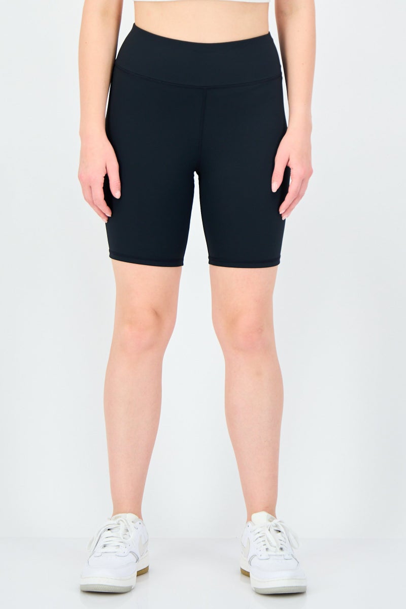 Reebok شورتات دراجات رياضية نسائية، سوداء - Image 1