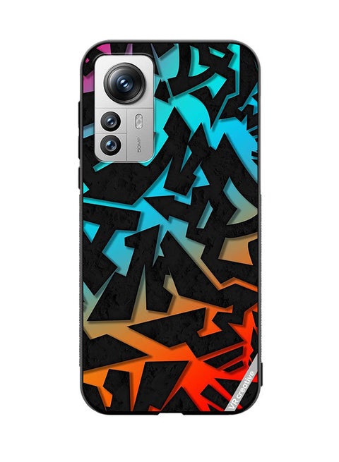 Protective Case Cover For Xiaomi 12 Pro Abstract Design Multicolour