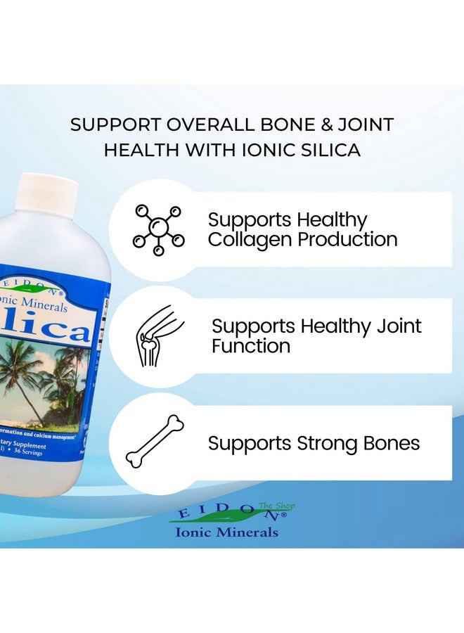 Eidon Ionic Minerals Eidon Liquid Silica Mineral Supplement Silica For Hair & Collagen Production Vegan Glutenfree Natural Bioavailable Ionic No Artificial Colors Or Preservatives Silica Drops 18 Ounce Bottle - Image 5