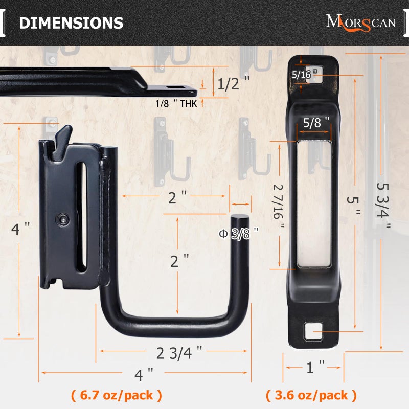 MorScan 10 Pack E-Track Tie Down Slots & 10 Pack 2" E Track J Hooks, Heavy Duty Black Steel E-Track Accessories for Box Truck, Enclosed Trailer, Garage, Van, Warehouse, Workshop - Image 3