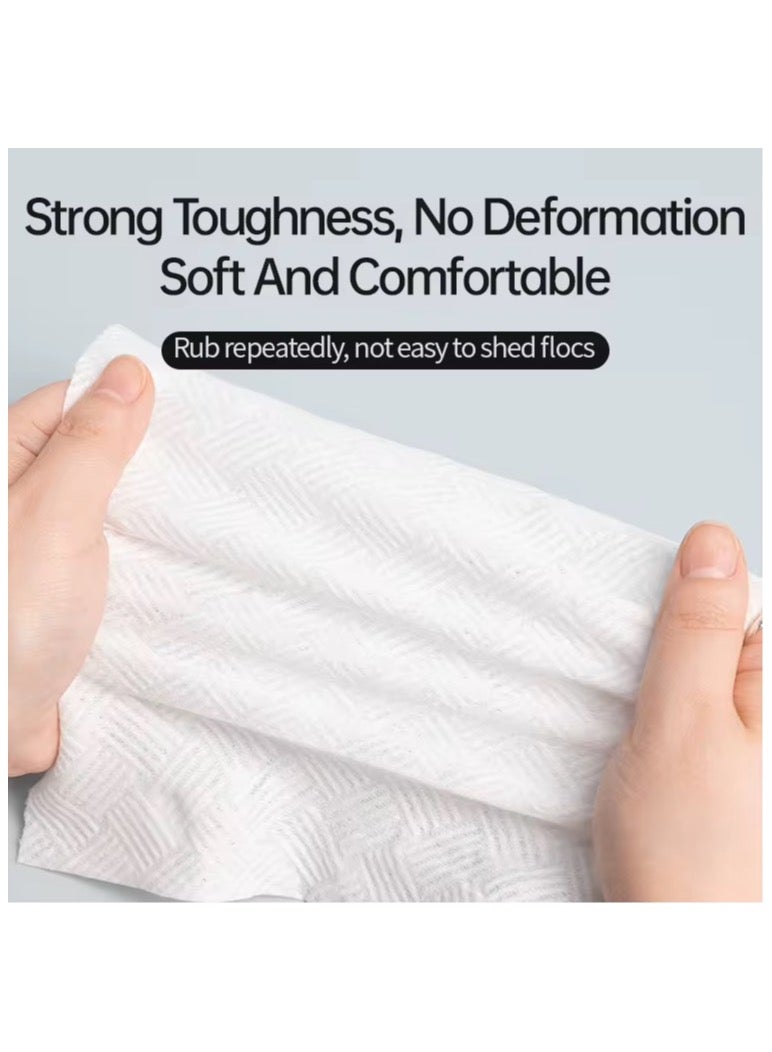 Yahor Cotton Facial Dry Wipes 80 Sheet x 3 Pack, Deeply Cleansing Disposable Face Towel Cotton Tissue - Image 3