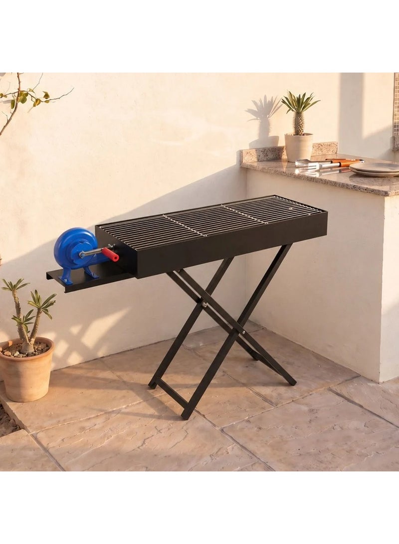 DANUBE HOME Inferno Portable Campfire Bbq, Black, Sleek Grill, Steel ,For Outdoor Grilling, Barbecuing, Roasting, Searing, Family Cookouts, Weekend Gatherings - Image 1
