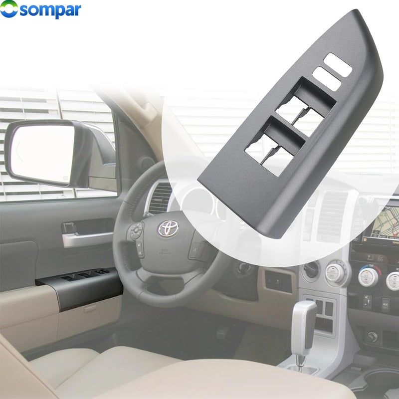 Osompar Door Window Switch Bezel Front Left Driver Side for Toyota Tundra 2007-2013 & Sequoia 2010-2017 - Gray - Image 2