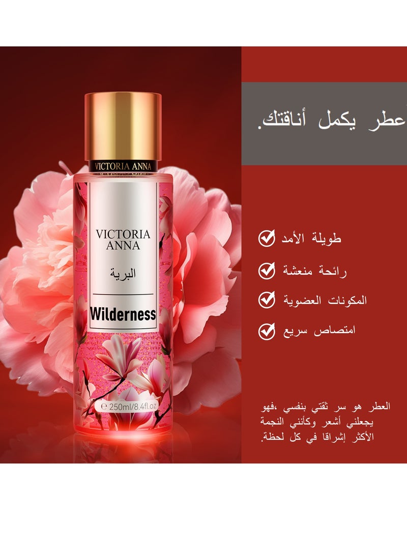 فيكتوريا آنا مجموعة هدايا ماء تواليت عطرية 250 مل بخاخ للجسم  - Image 3