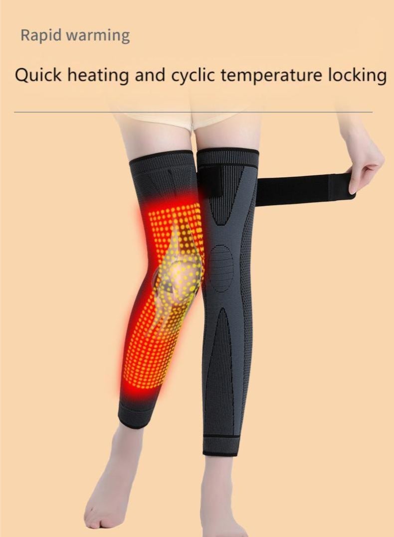 NOOA Leg Compression Sleeve Full Leg 2 Pack Long Self-Heating Knee Brace for Men Women Knee Support Protector for Running Weightlifting Workout and other Sport Size XL - Image 5