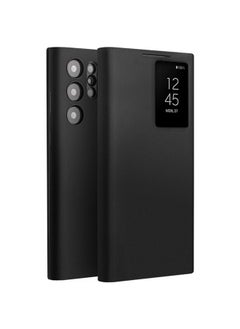 Suitable for Samsung Galaxy S24 Ultra smart window protector, flip free listening case compatible with S24 Ultra