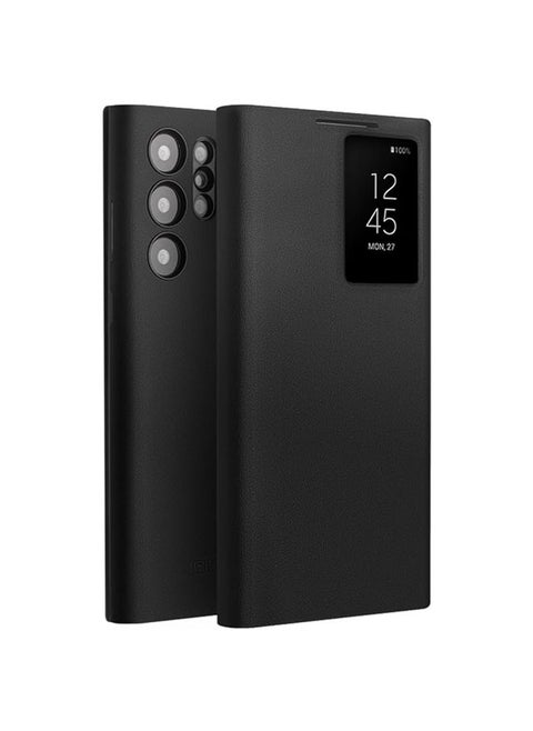 Suitable for Samsung Galaxy S24 Ultra smart window protector, flip free listening case compatible with S24 Ultra