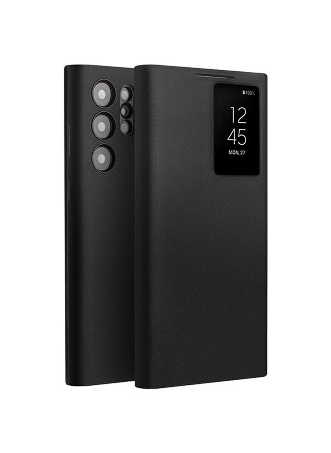 General - Suitable for Samsung Galaxy S24 Ultra smart window protector, flip free listening case compatible with S24 Ultra - Image 1