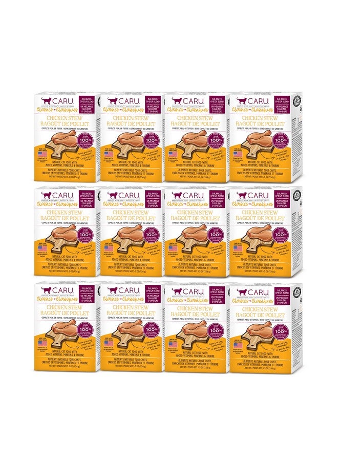 Caru - Chicken Stew for Cats, Natural Cat Food with Added Vitamins, Non-GMO Ingredients, Complete & Balanced for All Stages of Life (6 oz) - Case of 12 - Image 1