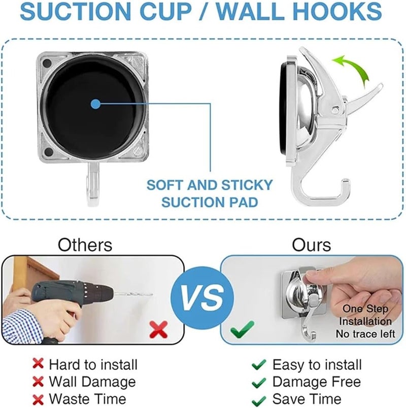 Reusable Suction Cup Hooks 10 Pack For Shower Window Kitchen Wall Glass No Drilling - Image 4