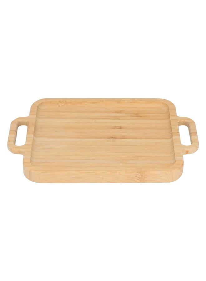 السيف  طبق تقديم خشبي مربع صغير 21.8×18×2 سم، بني فاتح - Image 1