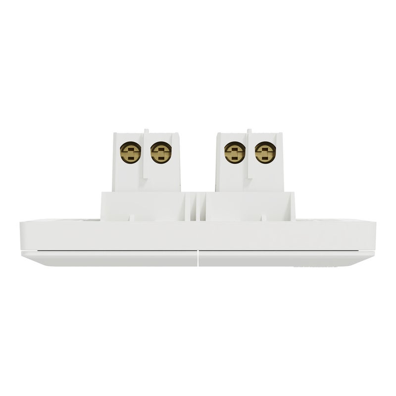 Schneider Electric مفتاح شneider Electric Vivace E 1-Way، 16AX، 250V، 2 Gang Flush Wall Switch، أبيض - Image 4