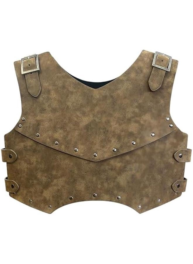 Generic - Medieval Faux Leather Chest Armor, Retro Mercenary Knight Archer Body Armor, Adjustable Vest Armour for Ren Faire - Image 1