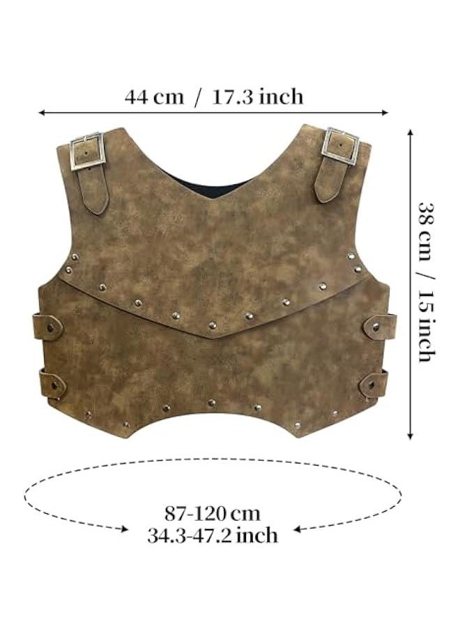 Generic - Medieval Faux Leather Chest Armor, Retro Mercenary Knight Archer Body Armor, Adjustable Vest Armour for Ren Faire - Image 1