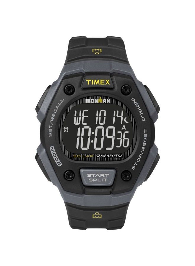 TIMEX Men's IRONMAN Classic 30 38mm Watch – Gray & Black Case Negative Display with Black Resin Strap TW5M18700 - Image 1
