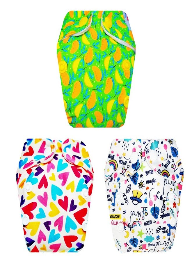 حفاضات قماشية فاخرة من دمبلدو للأطفال حديثي الولادة مع حشوة داخلية (عبوة من 3 قطع) | ملائمة تمامًا | قابلة لإعادة الاستخدام والغسل | مناسبة للسفر | ضرورية للاستخدام اليومي | من 0 إلى 4 أشهر | للجنسين - Image 1