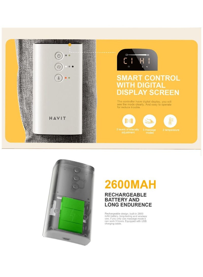 HAVIT Portable Calf Massager ,Wireless , Air Compression Massage - Image 4