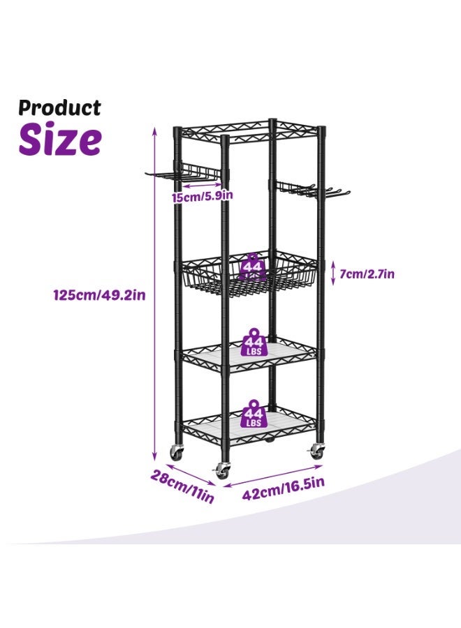 Uptyia Home Gym Storage Rack, 3-Tier Workout Equipment Organizer Dumbbell Rack with Wheels, Portable Workout Storage for Foam Roller, Yoga Mats, Dumbbells, Kettlebells and Resistance Bands - Image 3