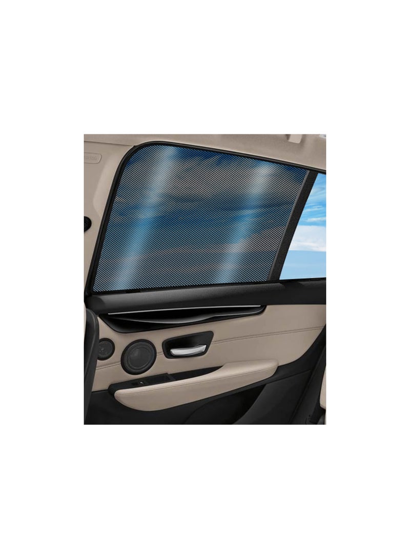 SOLARAE Car Sun Shade Sticker, Car Side Window Sun Shades for Baby, Car Window Shades, Static Cling Films Stickers Sun Shade Uv Rays Privacy Protector for Most Cars, Pvc Material Reusable and Washable(4pcs) - Image 2