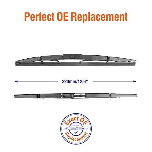 WOWIPER Genuine Rear Wiper Blades for Honda CRV 2012 2013 2014 2015 2016, 13"+13" (2 Pack) OEM 76730-T0A-003, Compatible for U/J-Hook - Image 3