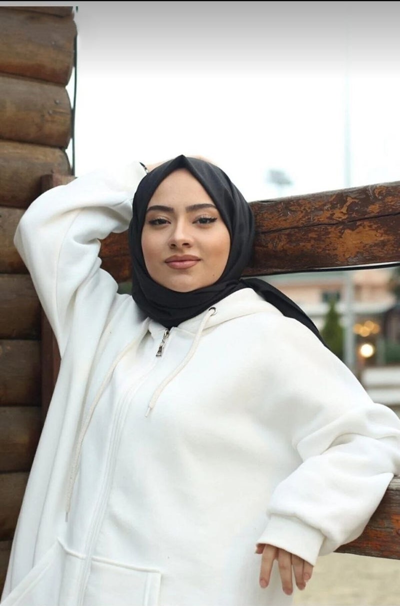 Nil Butik شال جاز من القطن الأسود  - Image 1