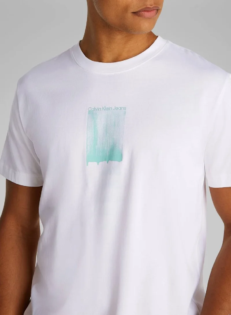 Calvin Klein Jeans Brush Stroke Graphic T-Shirt