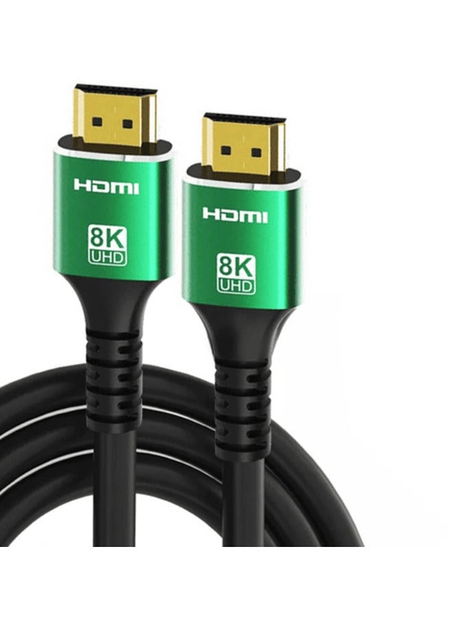 High Speed 8K HDMI 10 Meter Cable 48Gbps,HDMI 2.1 Cable Aluminum Alloy,HDTV Male to Male Cable,HDTV 2.0/1.4 Cable,8K HDTV Cable,High Speed HDTV 2.1 Cord 4K120 144Hz 8K60Hz 3D Compatible for PS5, PS4, UHD TV And PC., High Speed HDTV Cable, HDTV Cord Pack, Console Connectivity, Audio Video Sync, HDTV Version Cable, Male to Male Cord, Round Cable Shape, Aluminum Alloy Cable, Sturdy Aluminum Housing, Reliable Performance, Gamers, Tech Upgraders - Image 1