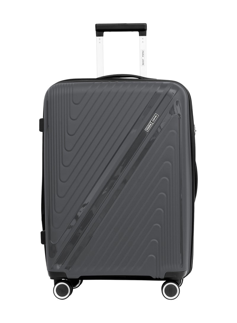 PARAJOHN PP Material 3-Piece Hardsided Luggage Set | 4-Wheel Spinner Trolley | Small (10kg), Medium (20kg), Large (30kg] Grey - Image 2